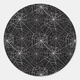 Halloween Spindelnät Mönster | Sticker Runt Klistermärke