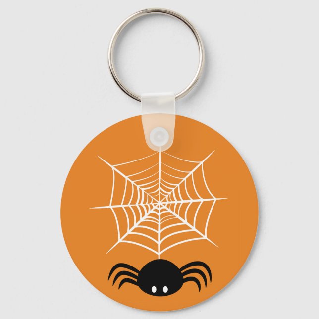 Halloween spindelnät  nyckelring (Framsida)