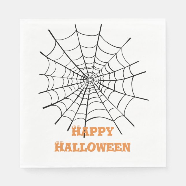 Halloween spindelnät och ögonkulor pappersservett (Framsidan)