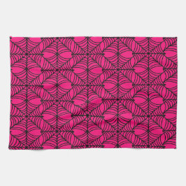 Halloween-Spindelnät på Rosa Kökshandduk