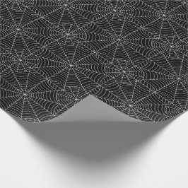 Halloween spindelnät på svart presentpapper