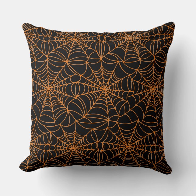 Halloween Spindelnät Pillow Kudde (Framsida)