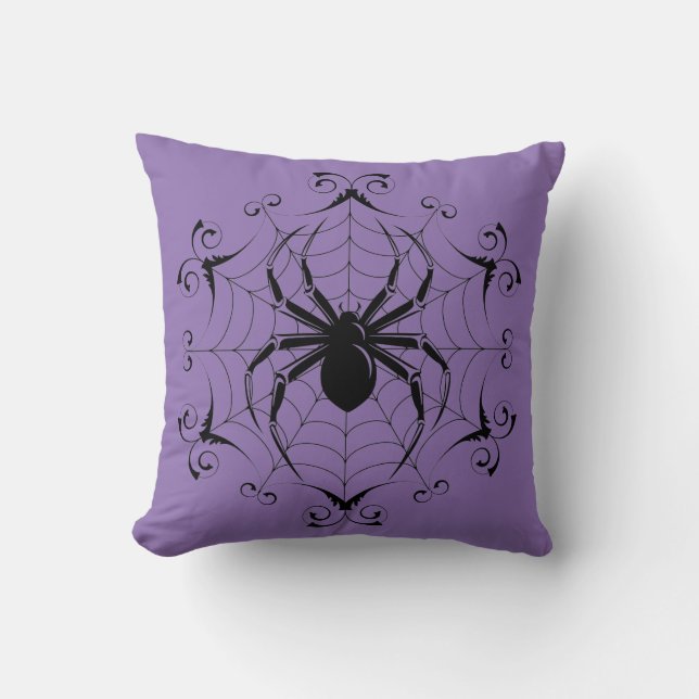Halloween Spindelnät Pillow Kudde (Framsida)