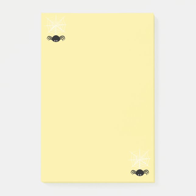 Halloween-Spindelnät Post-it Block (Framsida)