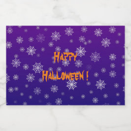 Halloween-Spindelnät Spritflaskor Etikett