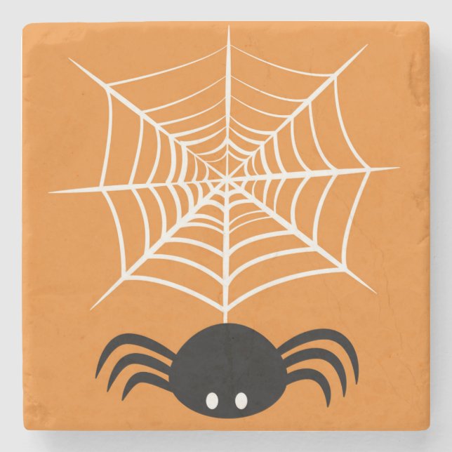 Halloween-Spindelnät Stenunderlägg (Framsidan)