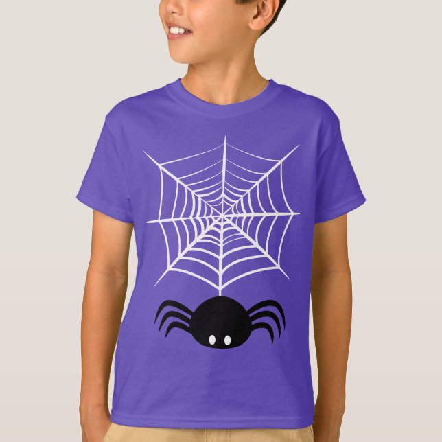 Halloween-Spindelnät T Shirt (Framsida)