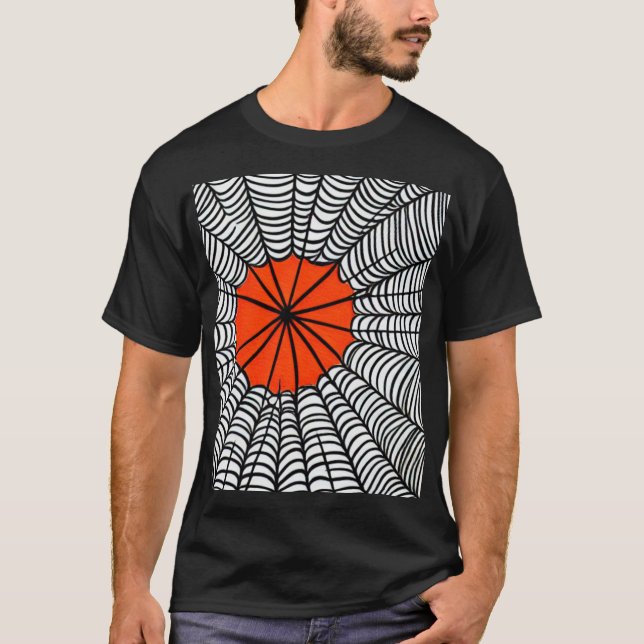 Halloween-Spindelnät T Shirt (Framsida)