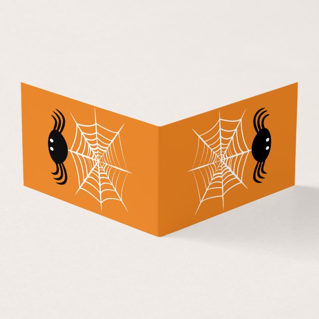 Halloween-Spindelnät Visitkort (Utsida)