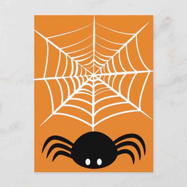 Halloween-Spindelnät Vykort (Framsida)