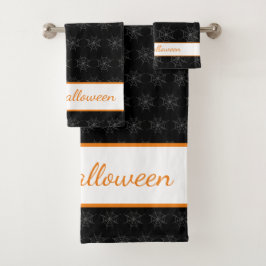 Halloween-Spindelnätet Mönster Bathroom Towel Set
