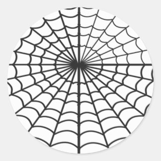 Halloween-Spindelnätets Roligt Kid Friendly Runt Klistermärke