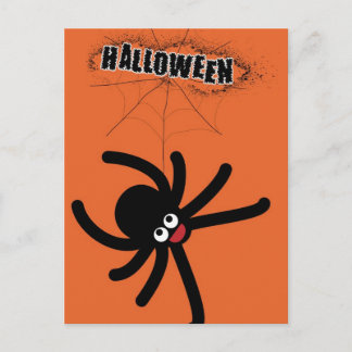 halloween spinder vykort