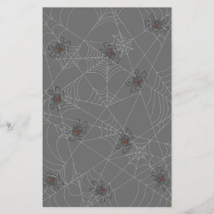 Halloween spinders webben och pumpor flygblad