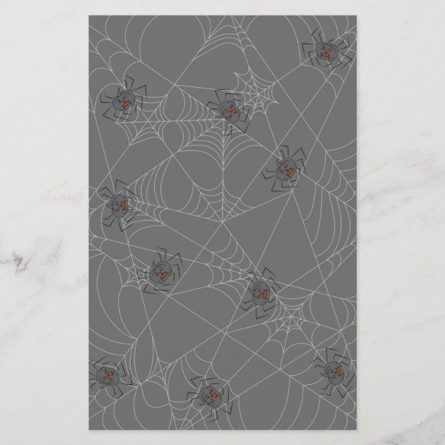 Halloween spinders webben och pumpor flygblad (Framsidan)