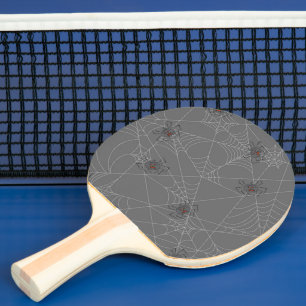 Halloween spinders webben och pumpor pingisracket