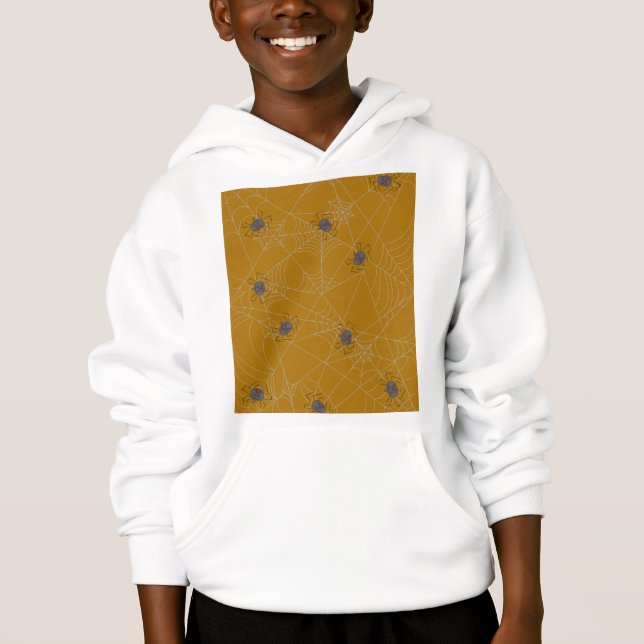 Halloween spinders webben och pumpor t shirt (Framsida)