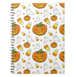 Halloween Spiral Notebook – Ghosts & Candy Corn Anteckningsbok