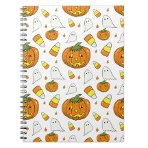Halloween Spiralanteckningsblock – Spöken & Majs