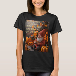 Halloween Spirit A Gnome Inbjudan. T Shirt