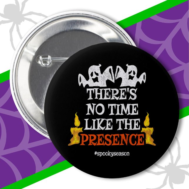 Halloween Spirit Scary Spöken Funny Halloween Knapp (Skapare uppladdad)