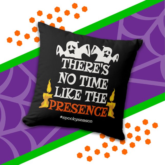 Halloween Spirit Scary Spöken Funny Halloween Kudde (Skapare uppladdad)