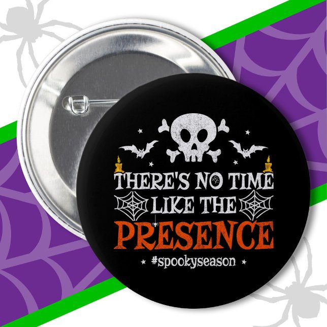 Halloween Spirit Skull Crossbone Funny Halloween Knapp (Skapare uppladdad)