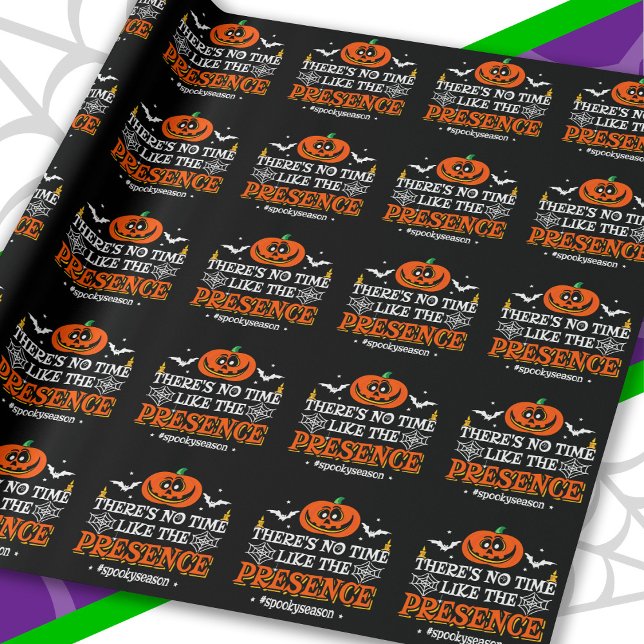 Halloween Spirit Spooky Pumpkin Funny Halloween Presentpapper (Skapare uppladdad)