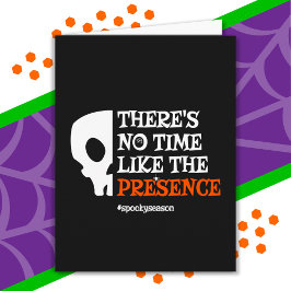 Halloween Spirit Spooky Skull Funny Halloween Kort