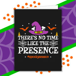 Halloween Spirit Spooky Witch Hat Funny Halloween Kort