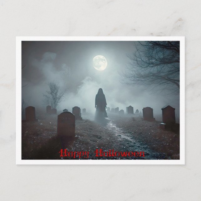 Halloween, Spirit Stigning, Spooky, Graveyard Vykort (Framsida)