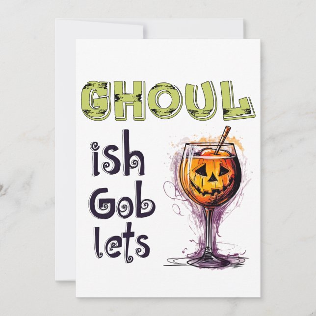 Halloween Spirits Cocktails Ghoulish Goblets Meddelande (Framsida)