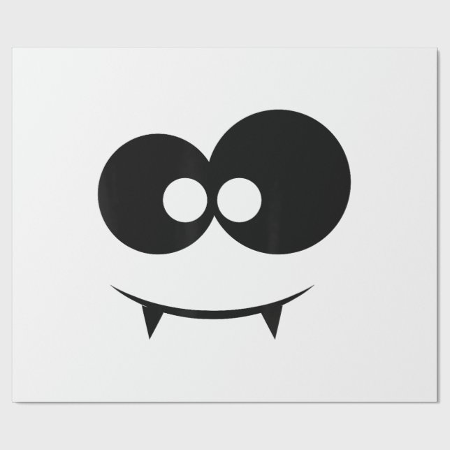 Halloween spök ansikte presentpapper (Platt)
