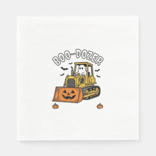 Halloween Spök Boo Dozer Rolig Bulldozer_1 Pappersservett