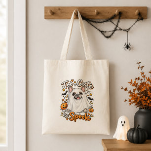 Halloween Spök Fransk Bulldogg Söt Tygkasse