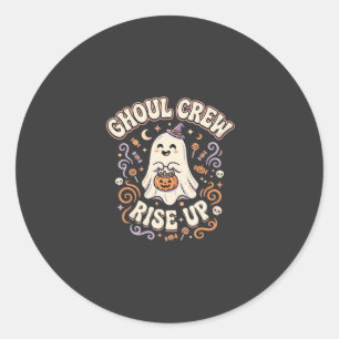 Halloween spök Ghoul Squad Runt Klistermärke