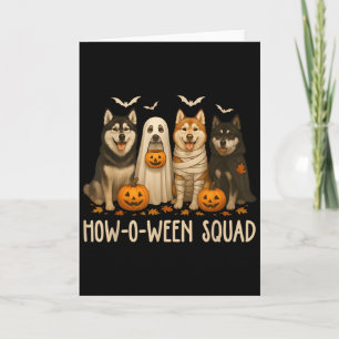 Halloween spök Husky hund mamma Husky älskare män Kort
