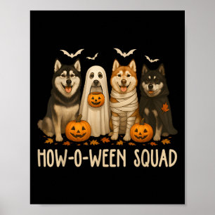 Halloween spök Husky hund mamma Husky älskare män Poster