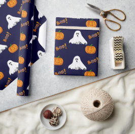 Halloween Spök Jack O' Lantern Mönster Presentpapper
