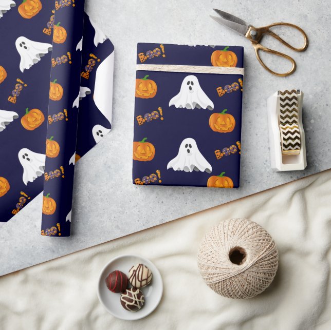 Halloween Spök Jack O' Lantern Mönster Presentpapper (Hantverk)