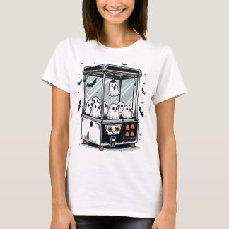 Halloween Spök Kloliknande Maskin Kuslig Arkad Kon T Shirt