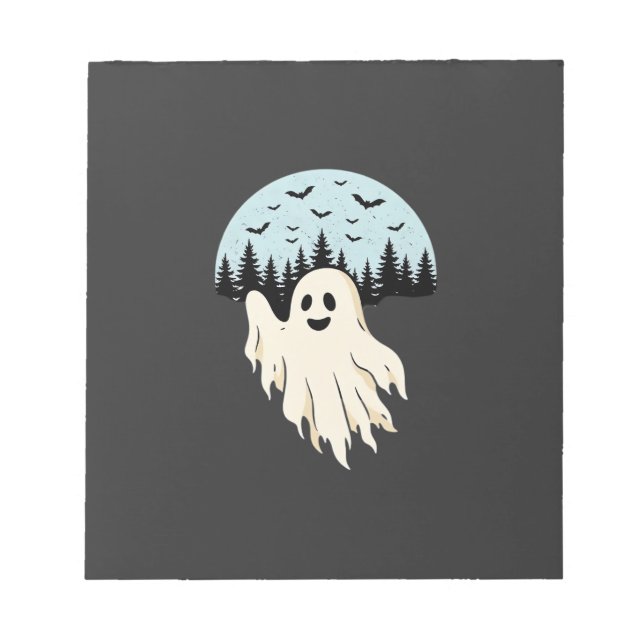 Halloween spök måne skog design_1 anteckningsblock (Framsida)