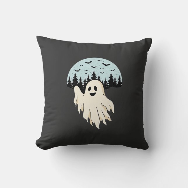 Halloween spök måne skog design_1 kudde (Framsida)