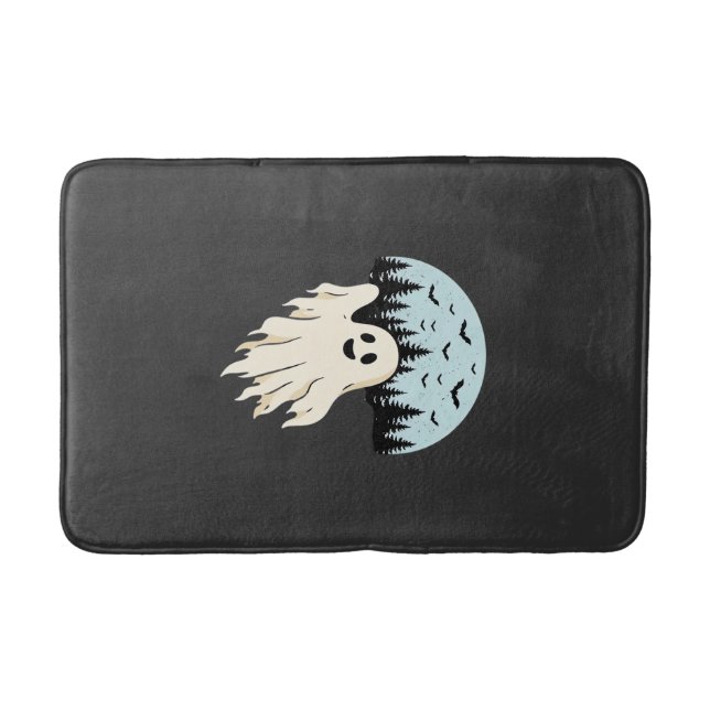 Halloween Spök Månskogs Design_1 Badrumsmatta (Framsidan)