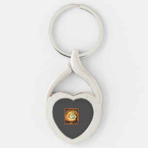 Halloween Spök Pumpa Hemsökt Träd Twisted Heart Silverfärgad Nyckelring