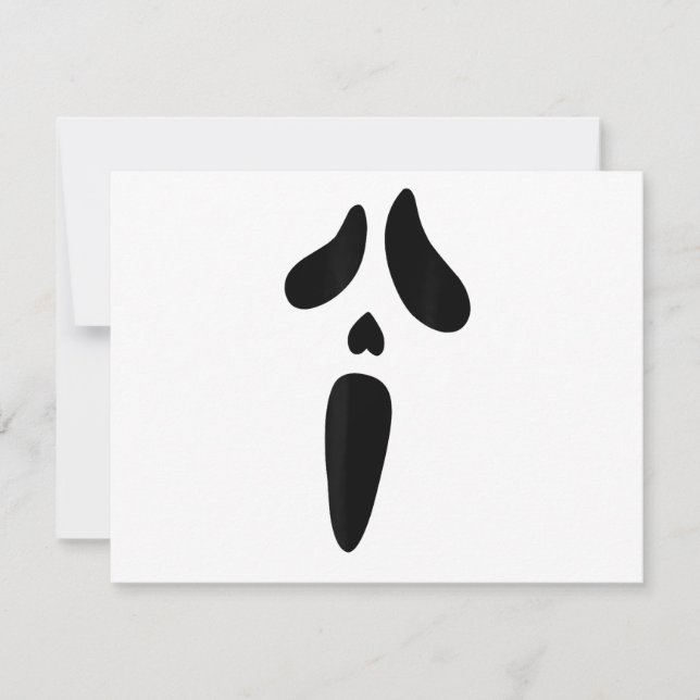 Halloween Spök Skräckig Ansikte Högtid (Framsida)