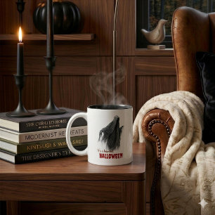 Halloween-spökaccentuerad kaffemugg