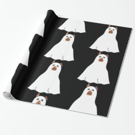 halloween-spökäcklig hund söt presentpapper