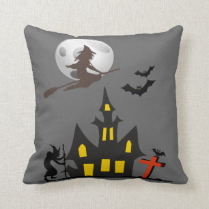 Halloween spökade huset kudder kudde