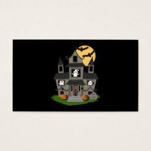 Halloween spökade huset visitkort